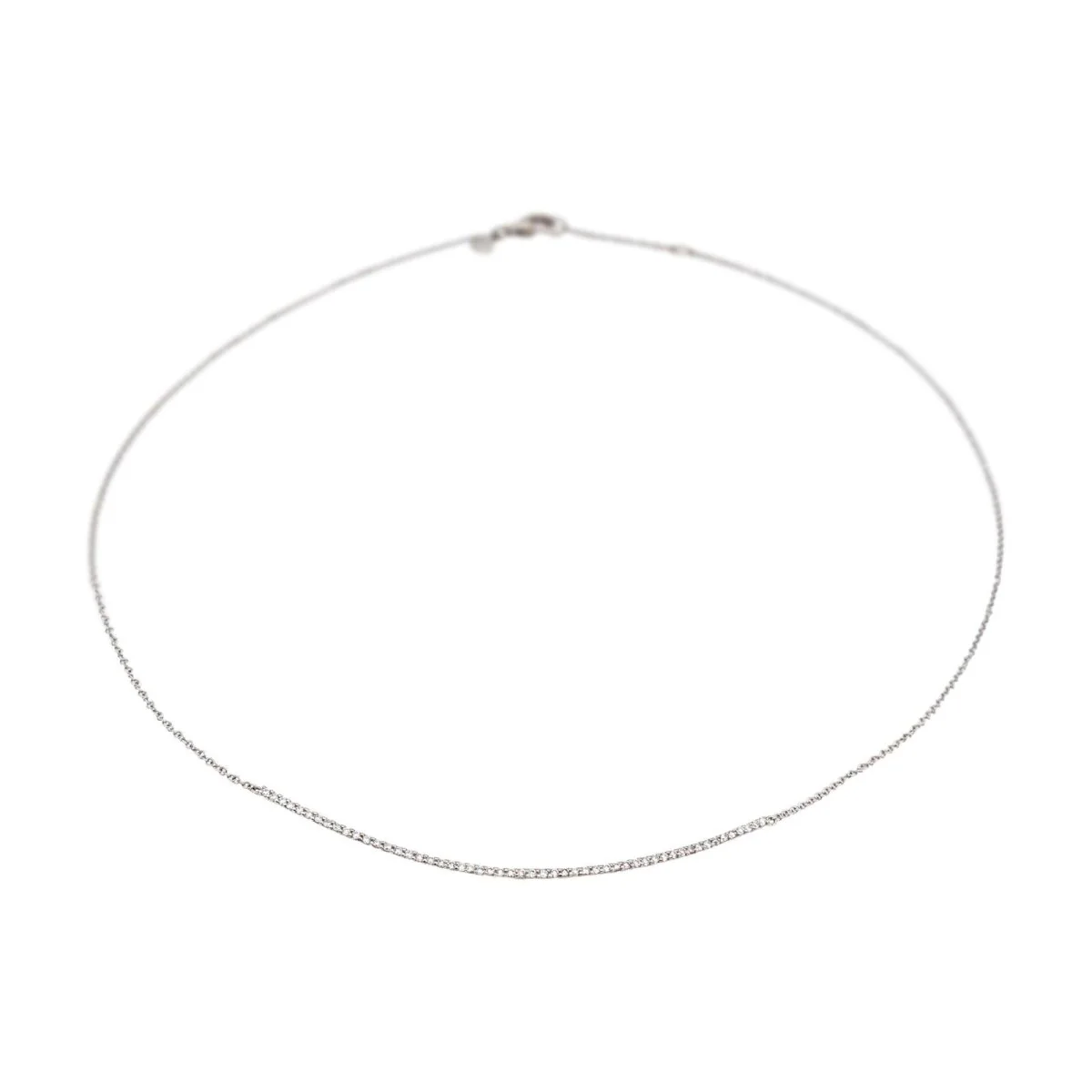Collier en or blanc et diamants - Image 4