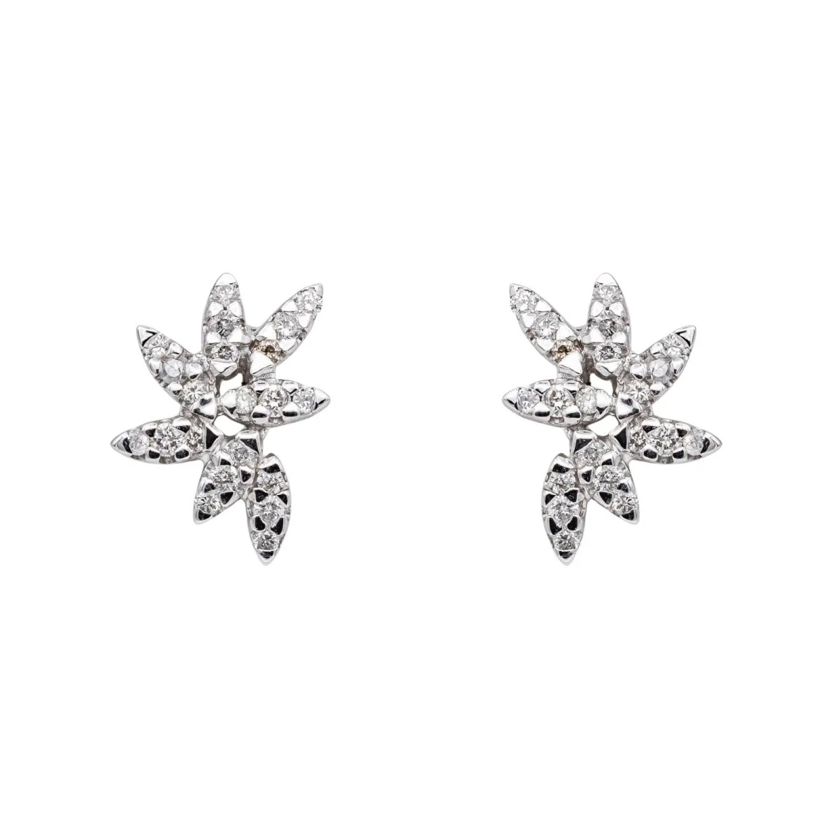 Boucles d'oreilles Clous en or blanc et diamant