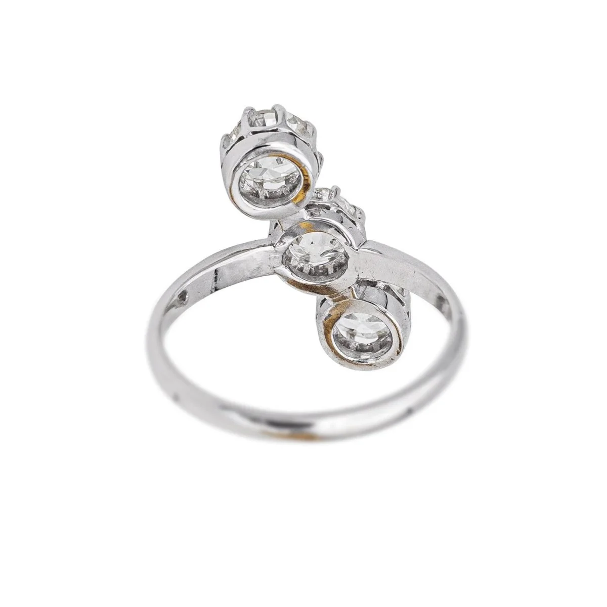 Bague Trilogie en platine et diamants - Image 5