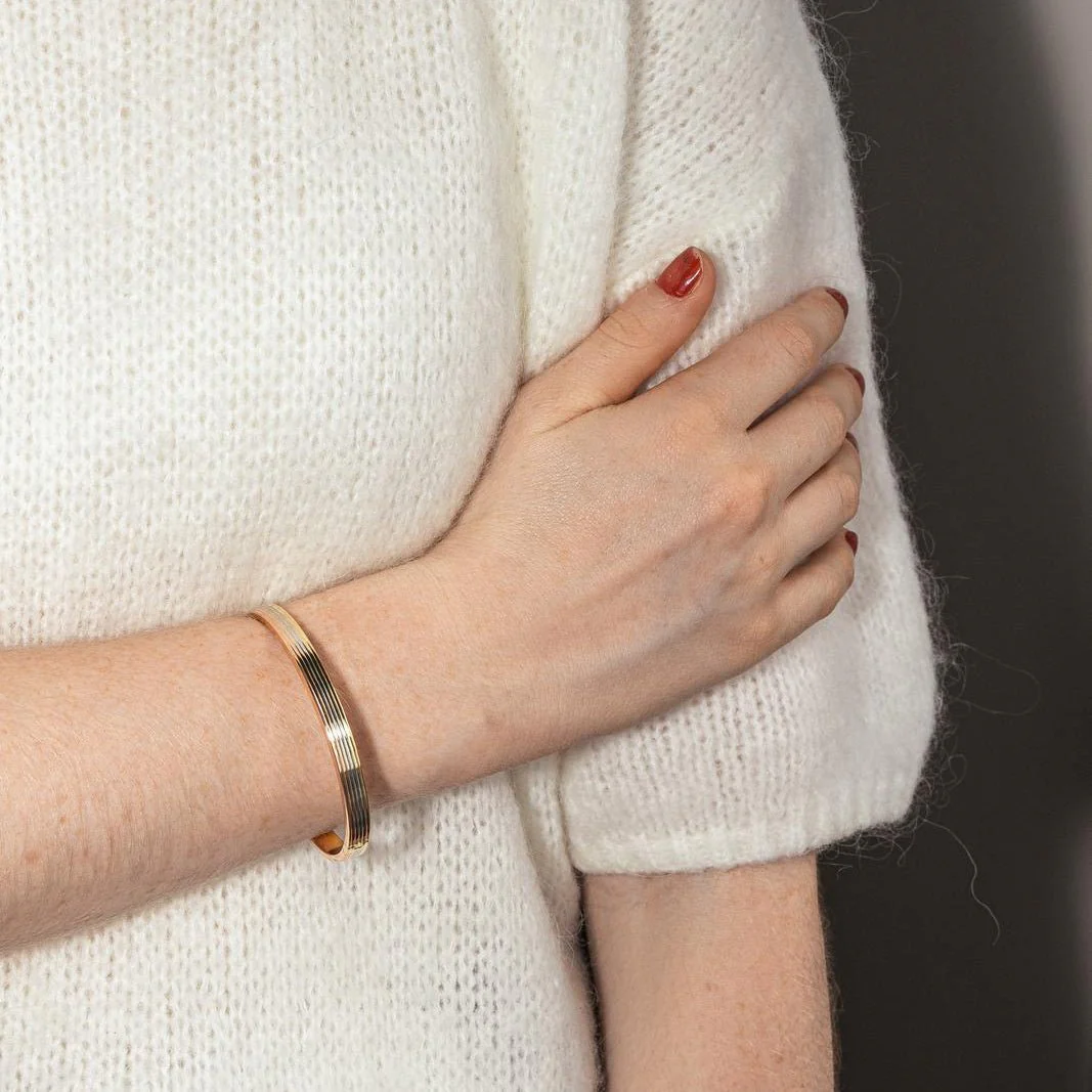 Bracelet Jonc en or jaune, or blanc et or rose - Image 2