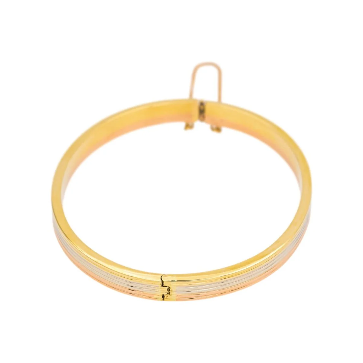 Bracelet Jonc en or jaune, or blanc et or rose - Image 3
