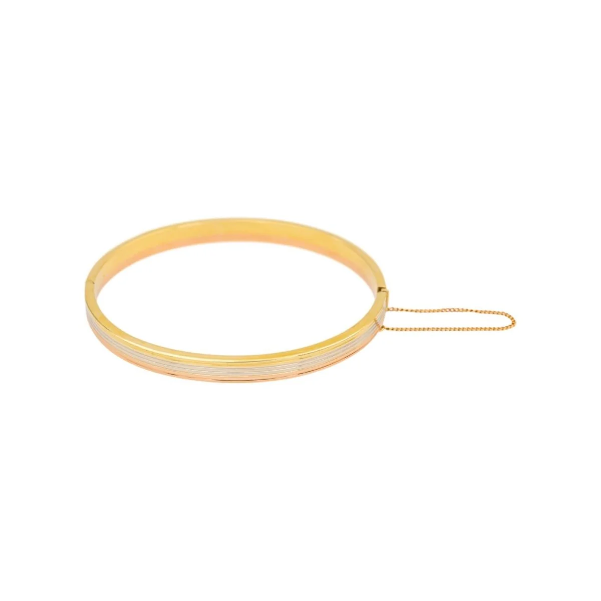 Bracelet Jonc en or jaune, or blanc et or rose - Image 4