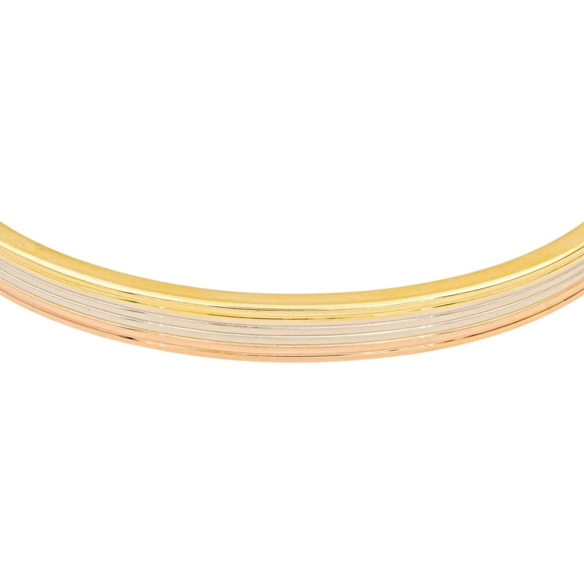Bracelet Jonc en or jaune, or blanc et or rose - Image 6