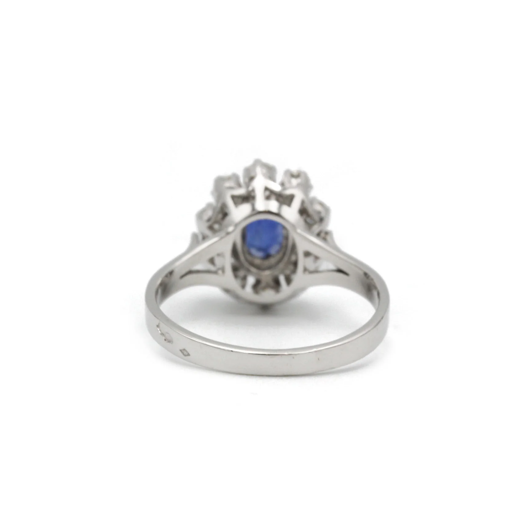 Bague - Or, Platine, saphir & diamants - Image 4
