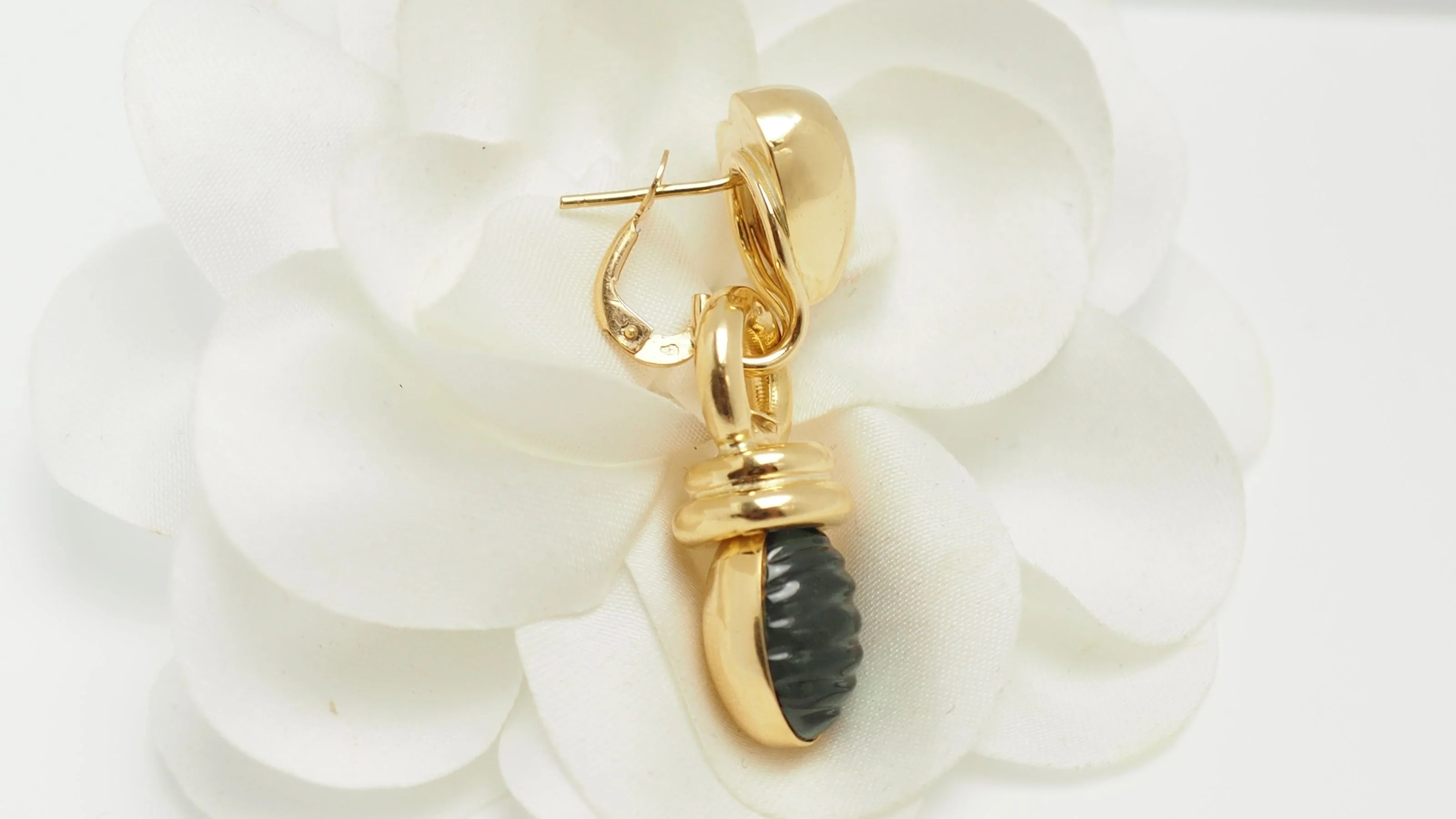Boucles d'oreilles en or jaune et tourmalines - Image 6