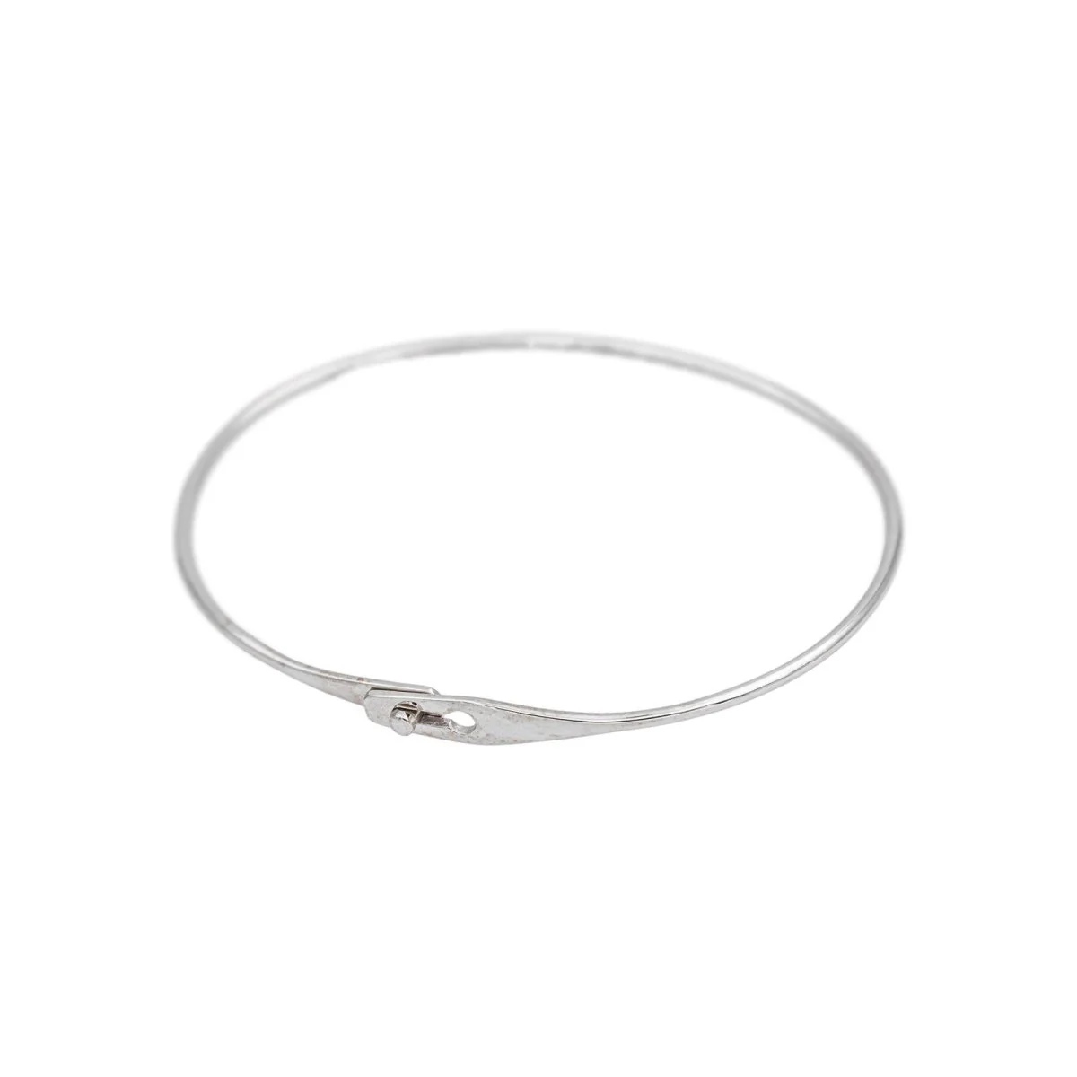 Bracelet Jonc DINH VAN "Serrure" en or blanc - Image 3