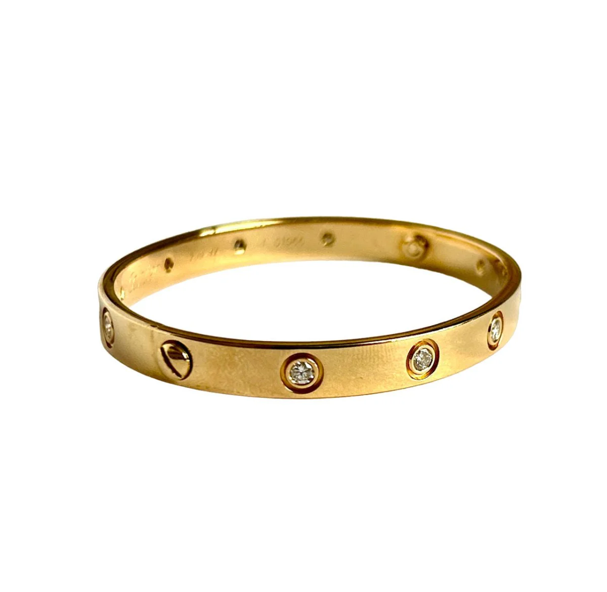 Bracelet Jonc CARTIER "Love" en or jaune et diamants - Image 3