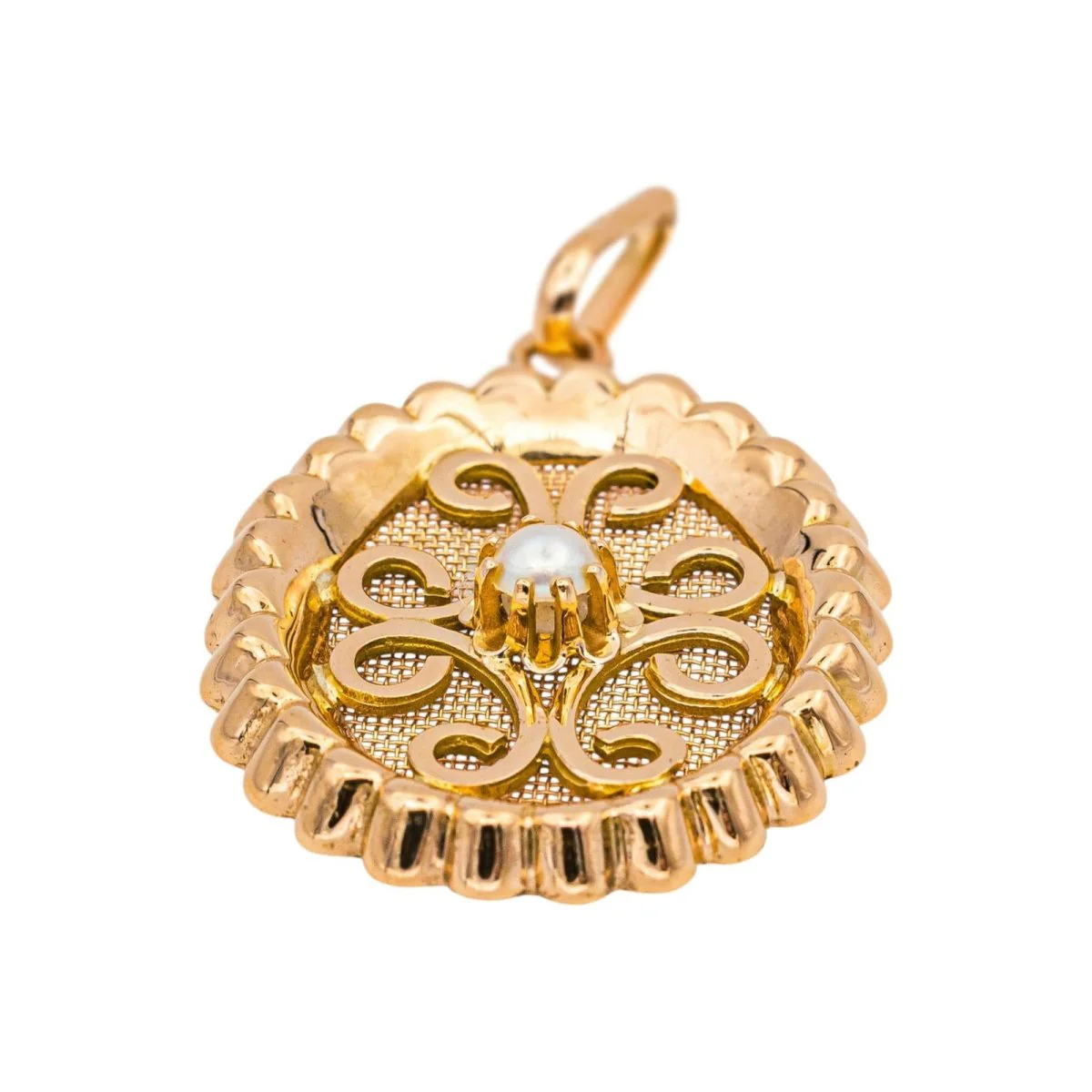 Pendentif en or jaune et perle - Image 4