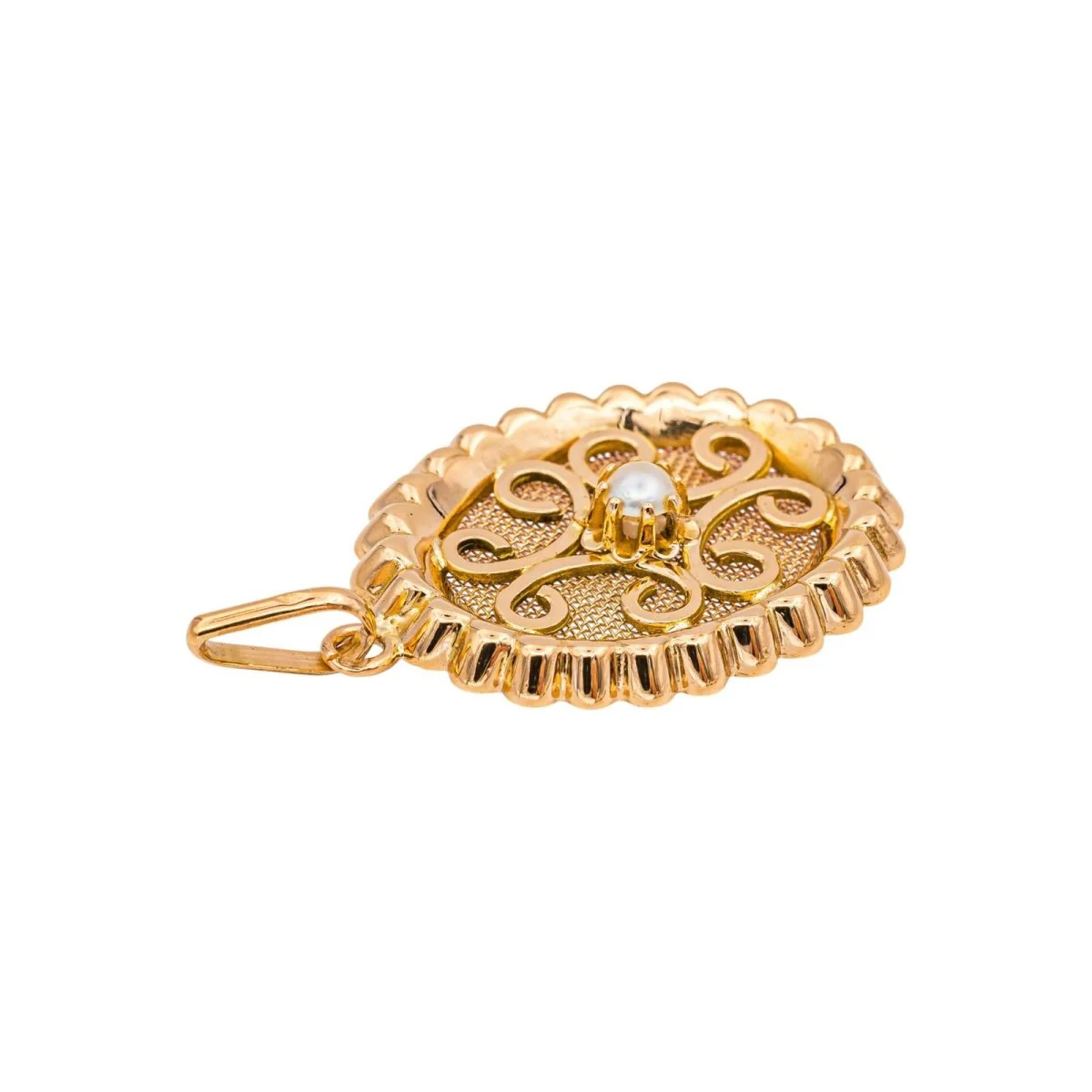 Pendentif en or jaune et perle - Image 6