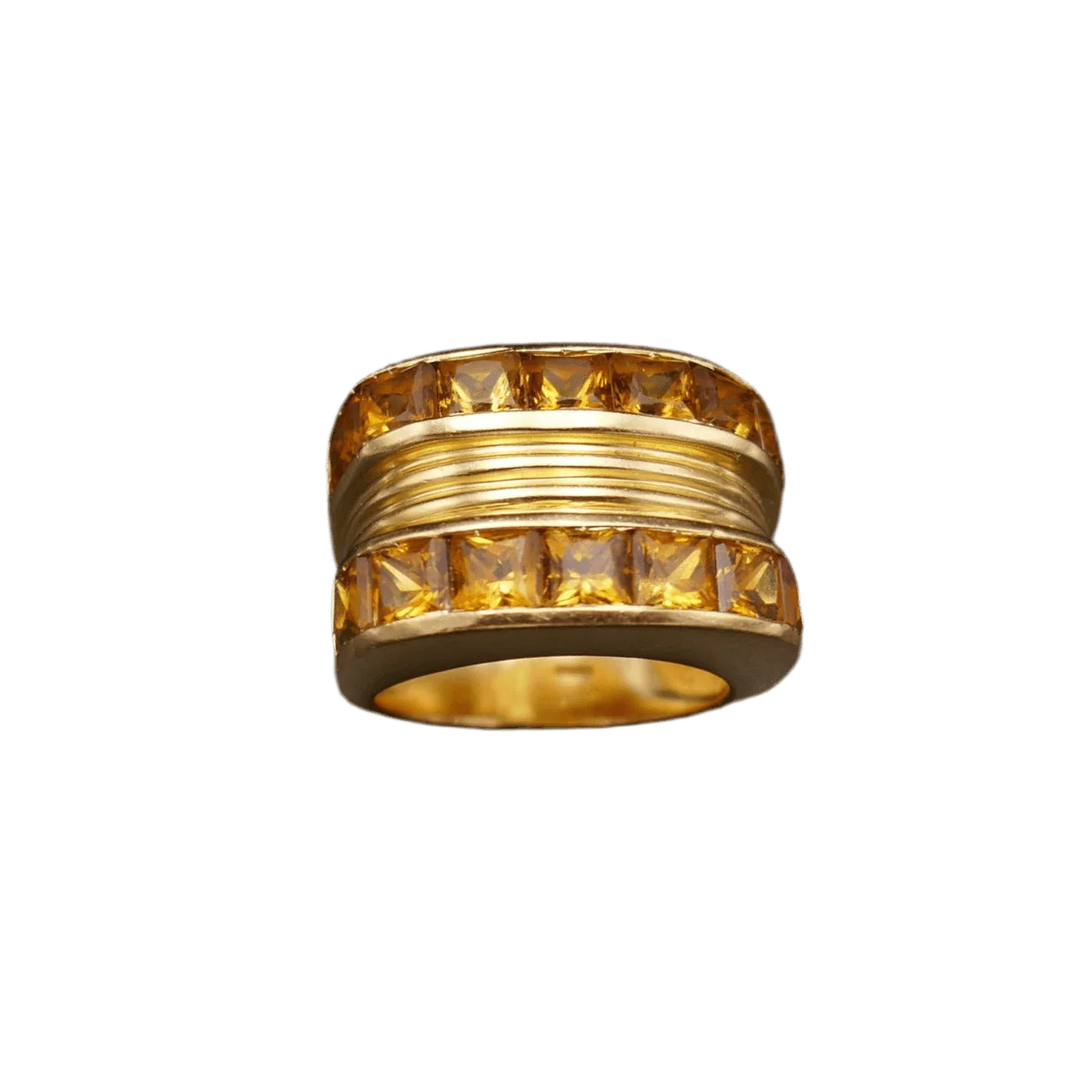 Bague FRED en or jaune et citrines