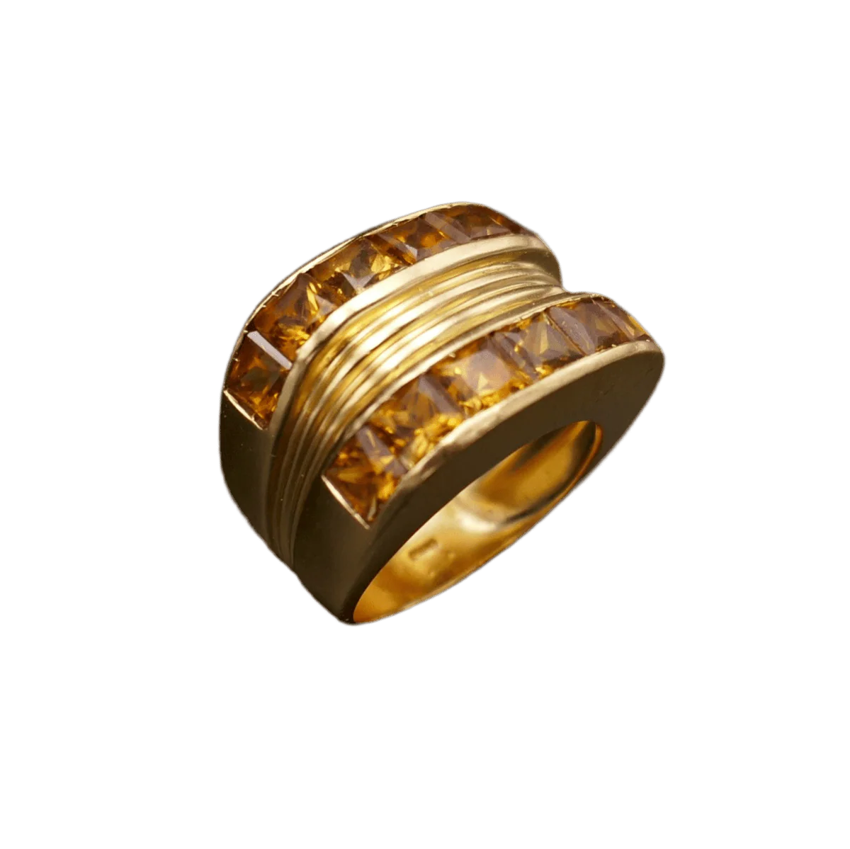 Bague FRED en or jaune et citrines - Image 3