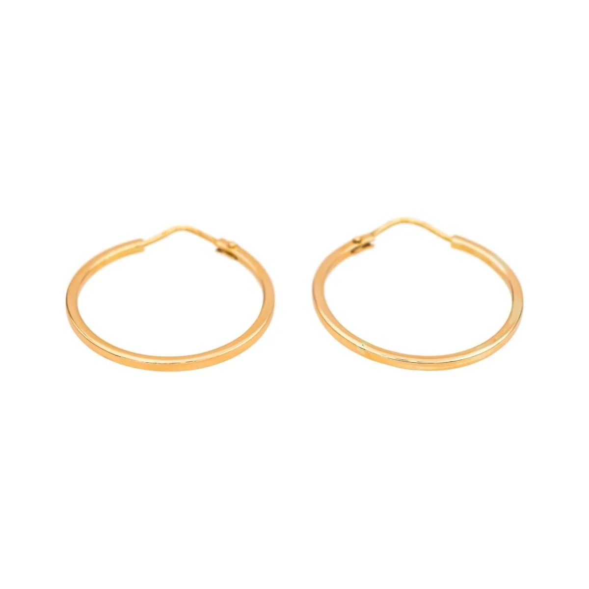 Boucles d'oreilles Créoles en or rose - Image 3