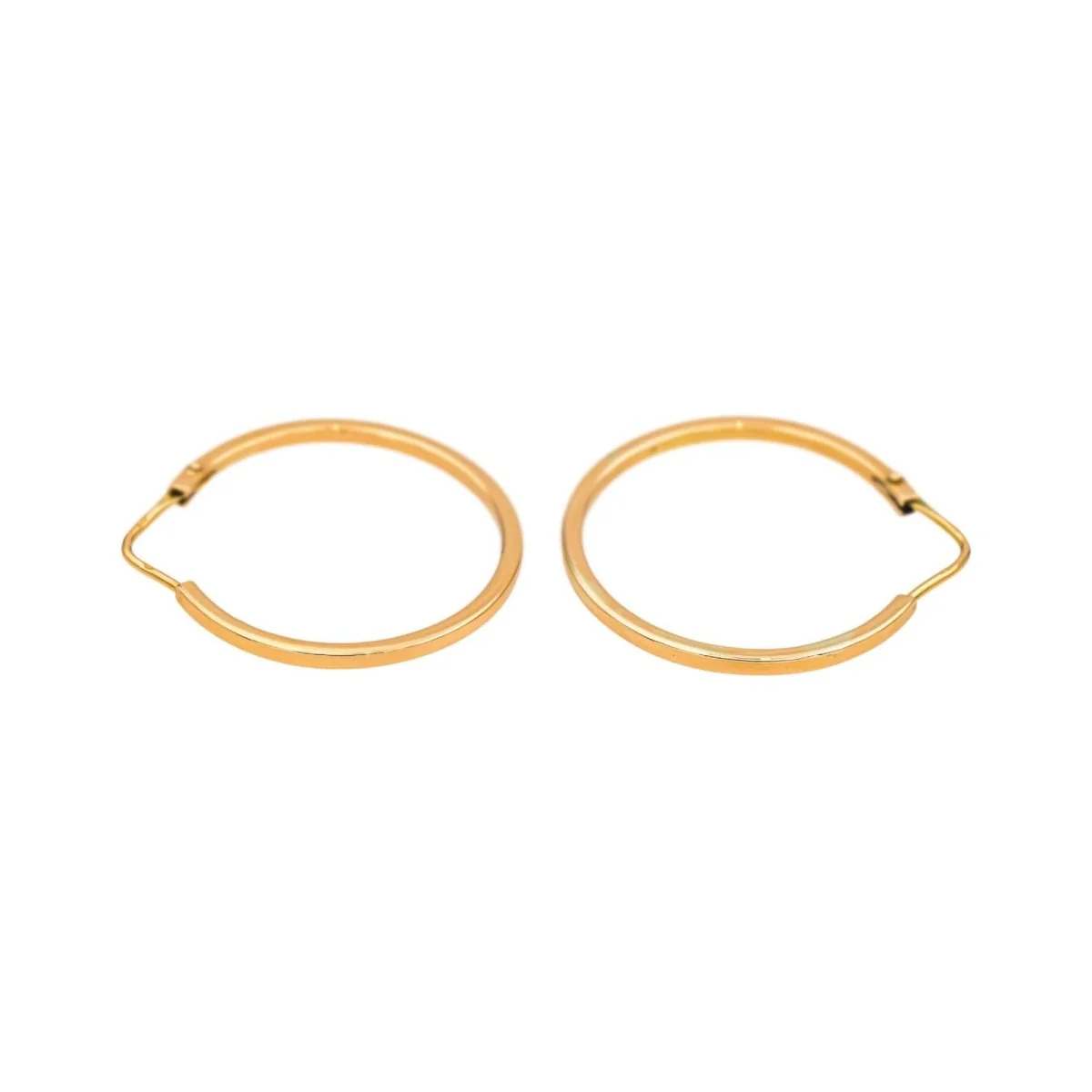 Boucles d'oreilles Créoles en or rose - Image 5