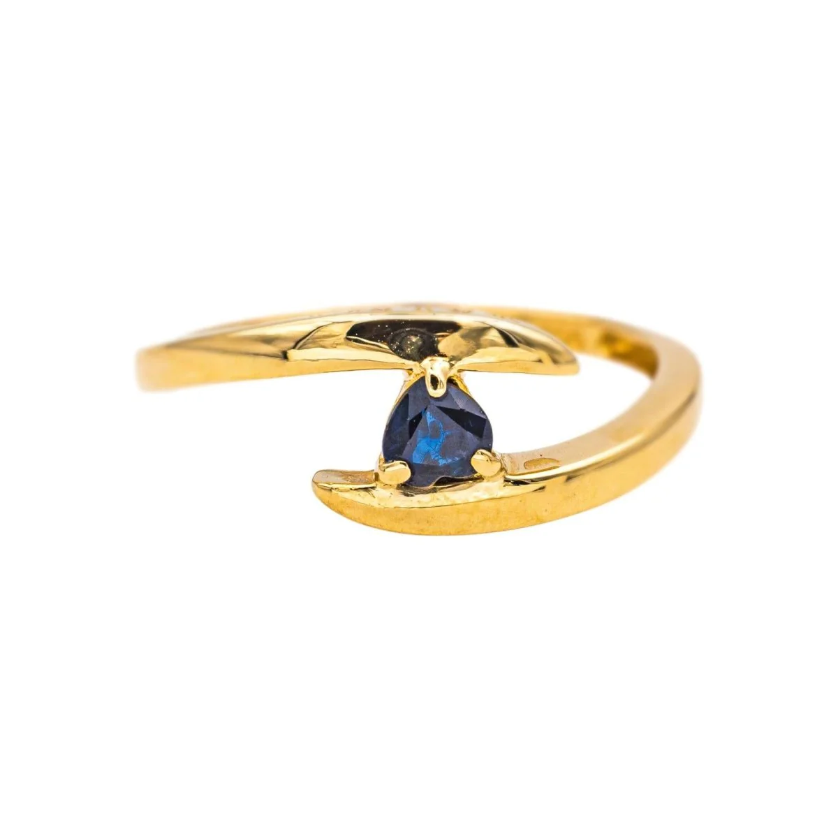 Bague Toi & Moi BALMAIN en or jaune et saphir