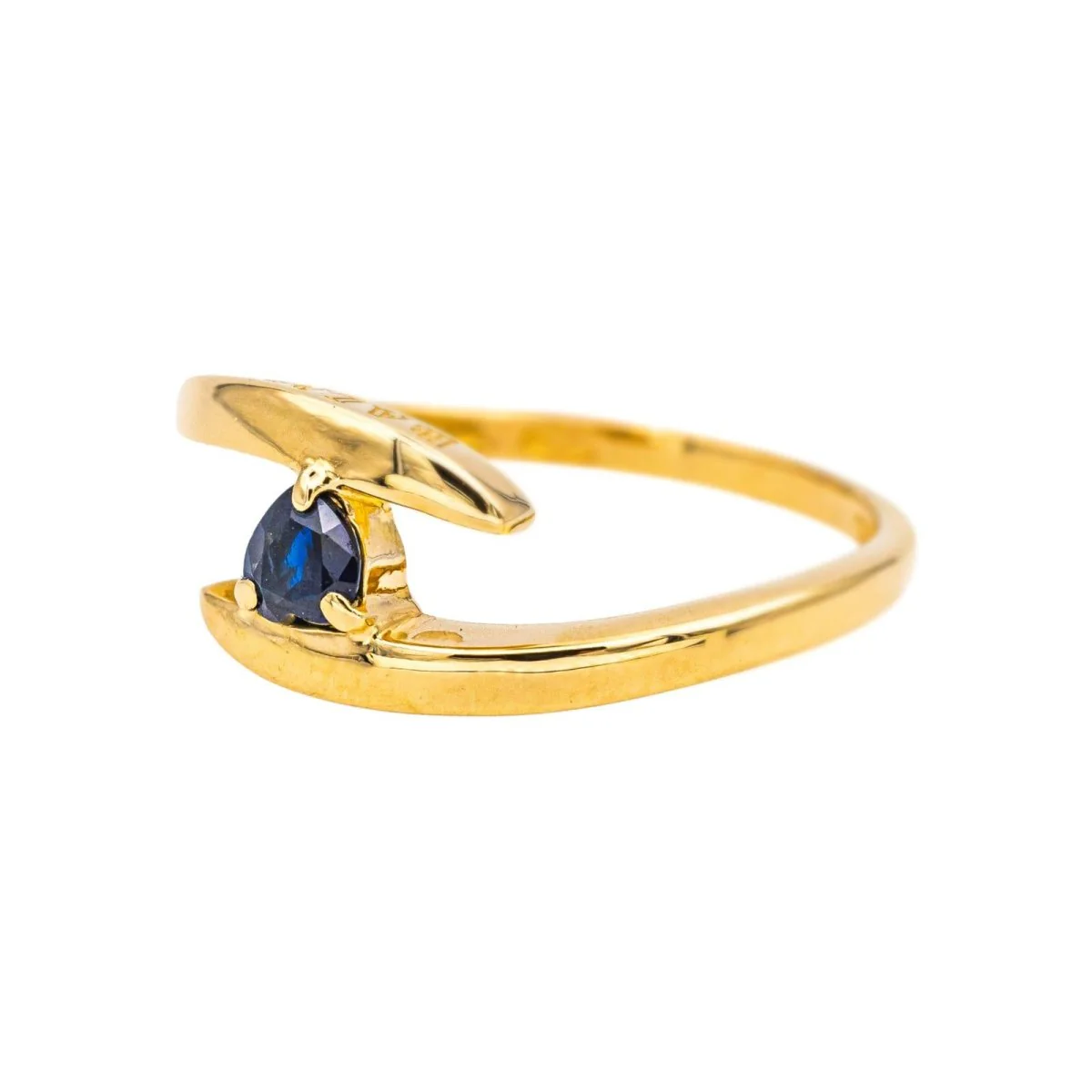Bague Toi & Moi BALMAIN en or jaune et saphir - Image 3