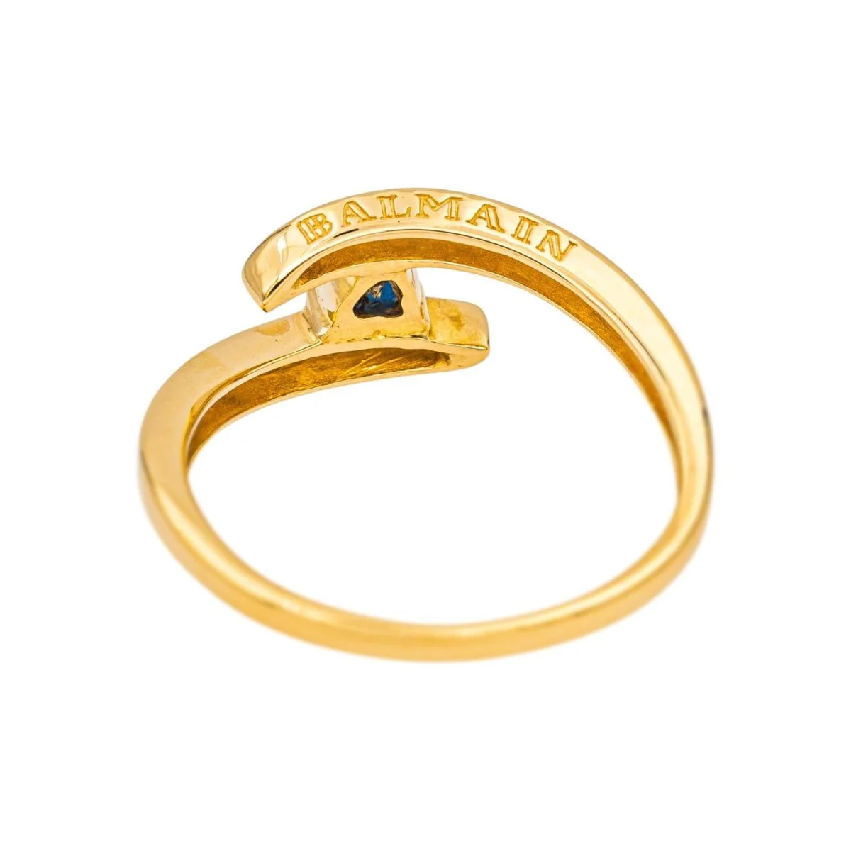 Bague Toi & Moi BALMAIN en or jaune et saphir - Image 5