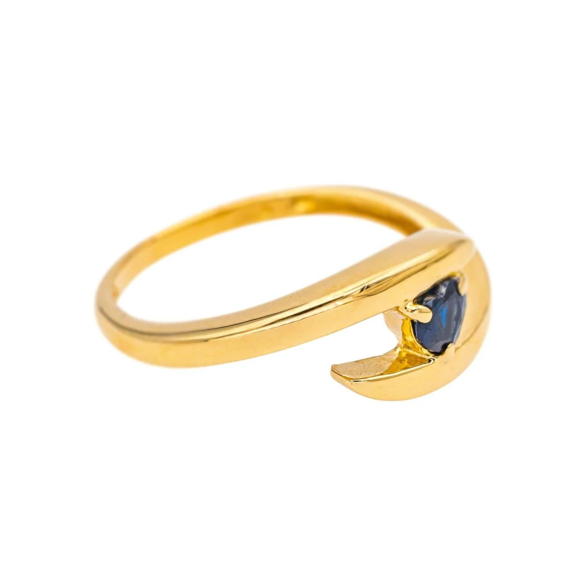 Bague Toi & Moi BALMAIN en or jaune et saphir - Image 6