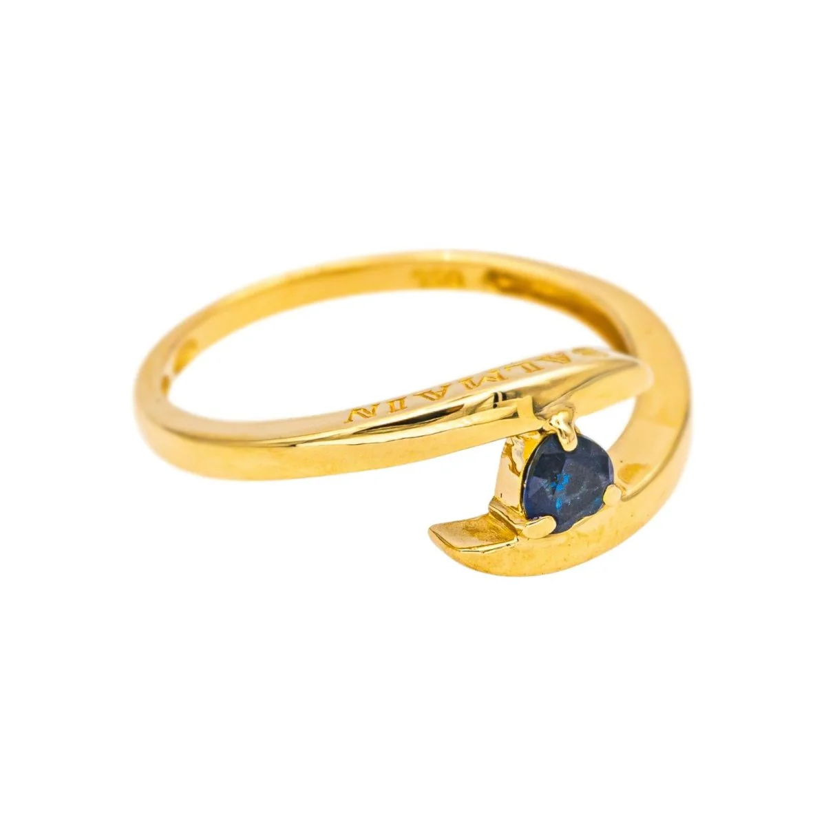Bague Toi & Moi BALMAIN en or jaune et saphir - Image 7