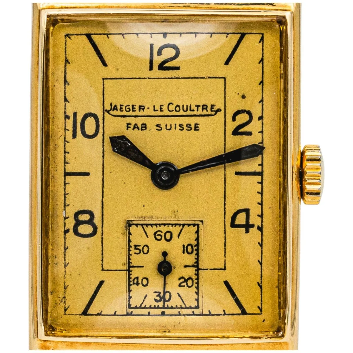 Montre JAEGER-LECOULTRE "Vintager" en or jaune, saphir et cuir - Image 3