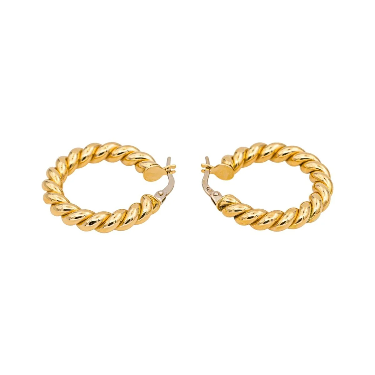 Boucles d'oreilles Créoles en or jaune - Image 3