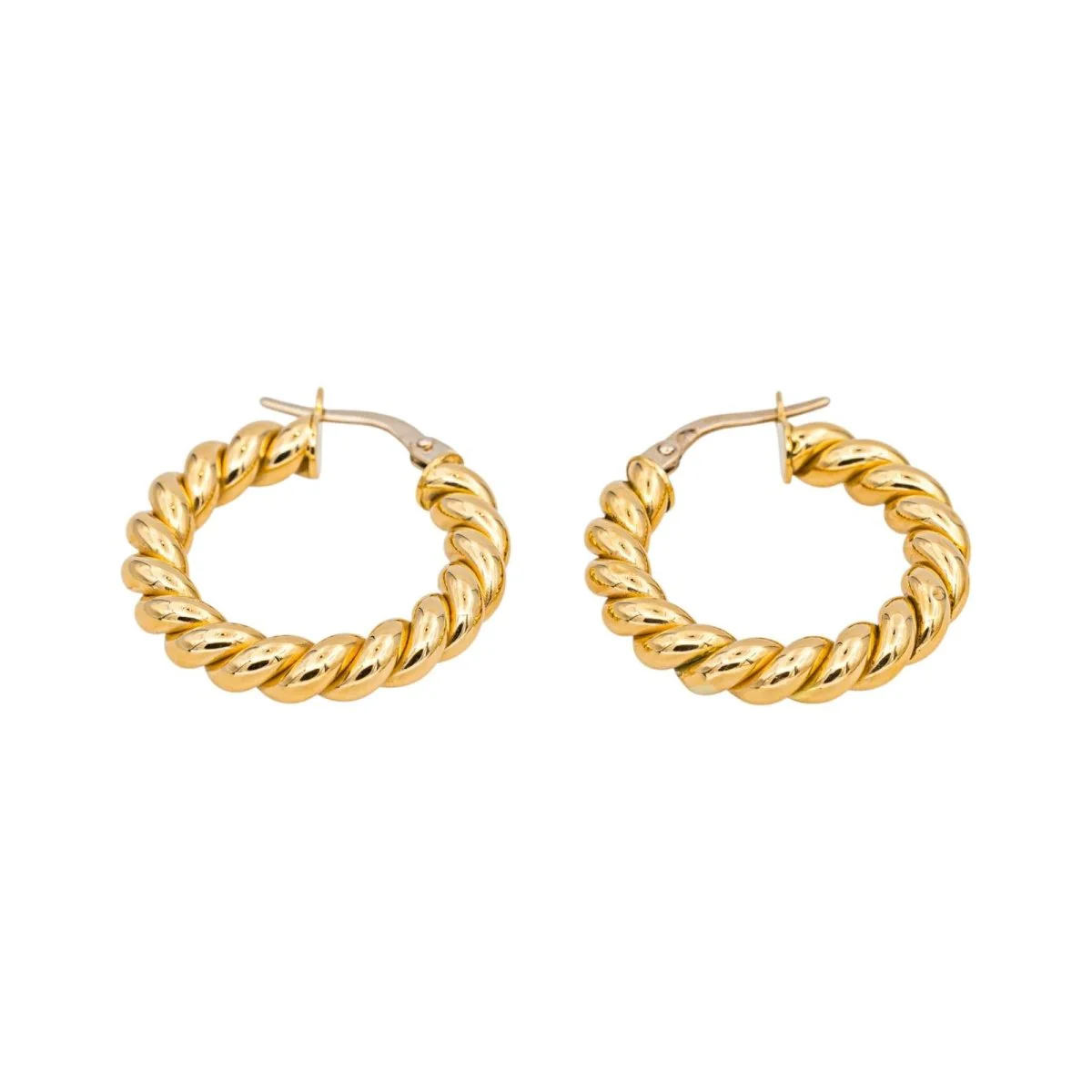Boucles d'oreilles Créoles en or jaune - Image 4