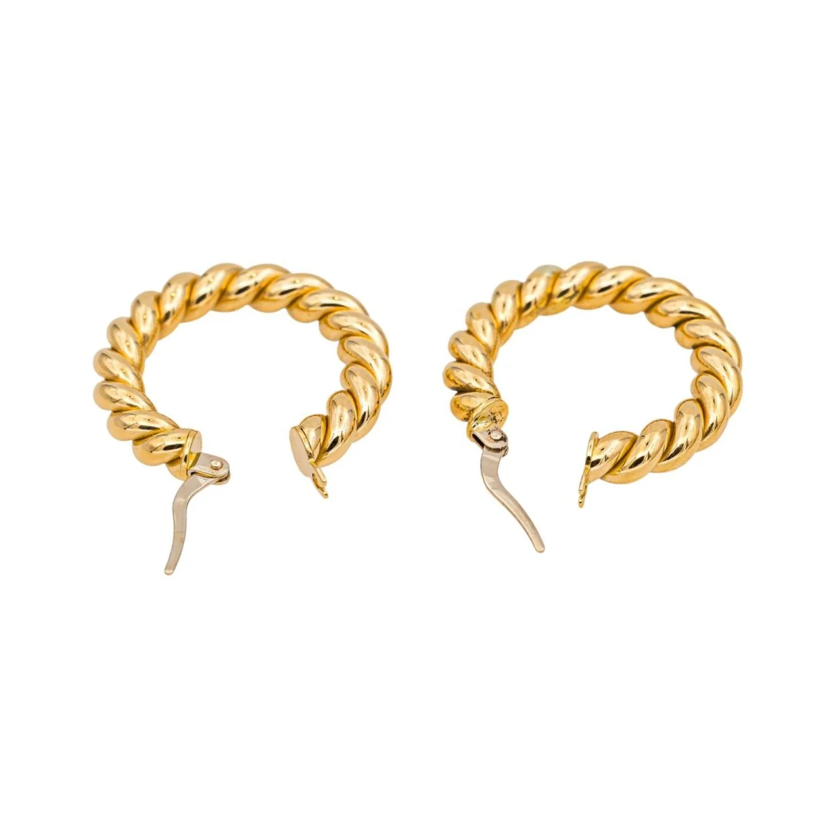 Boucles d'oreilles Créoles en or jaune - Image 8
