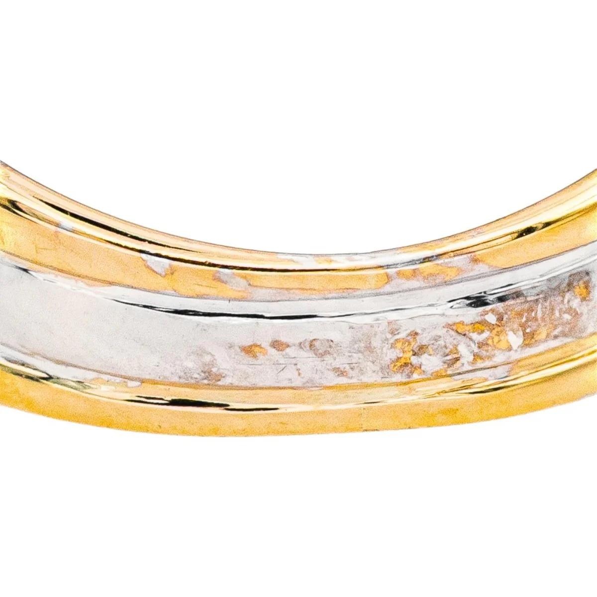 Bague Jonc en or jaune, or blanc et diamant - Image 7