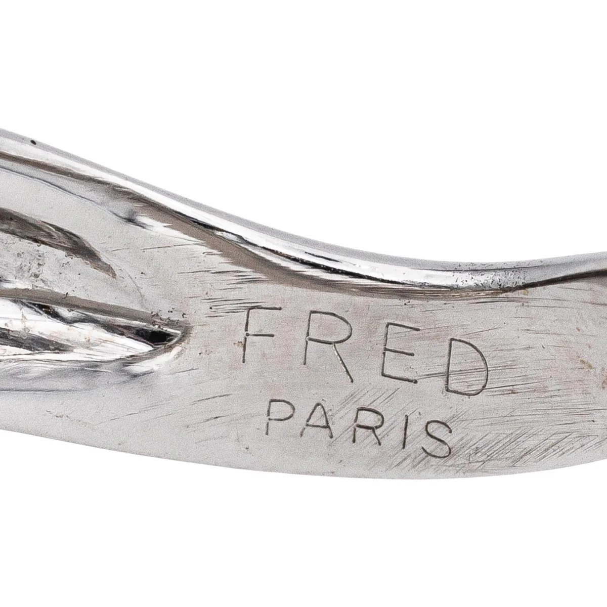 Bague Jonc FRED "Mouvementé" en or blanc - Image 6
