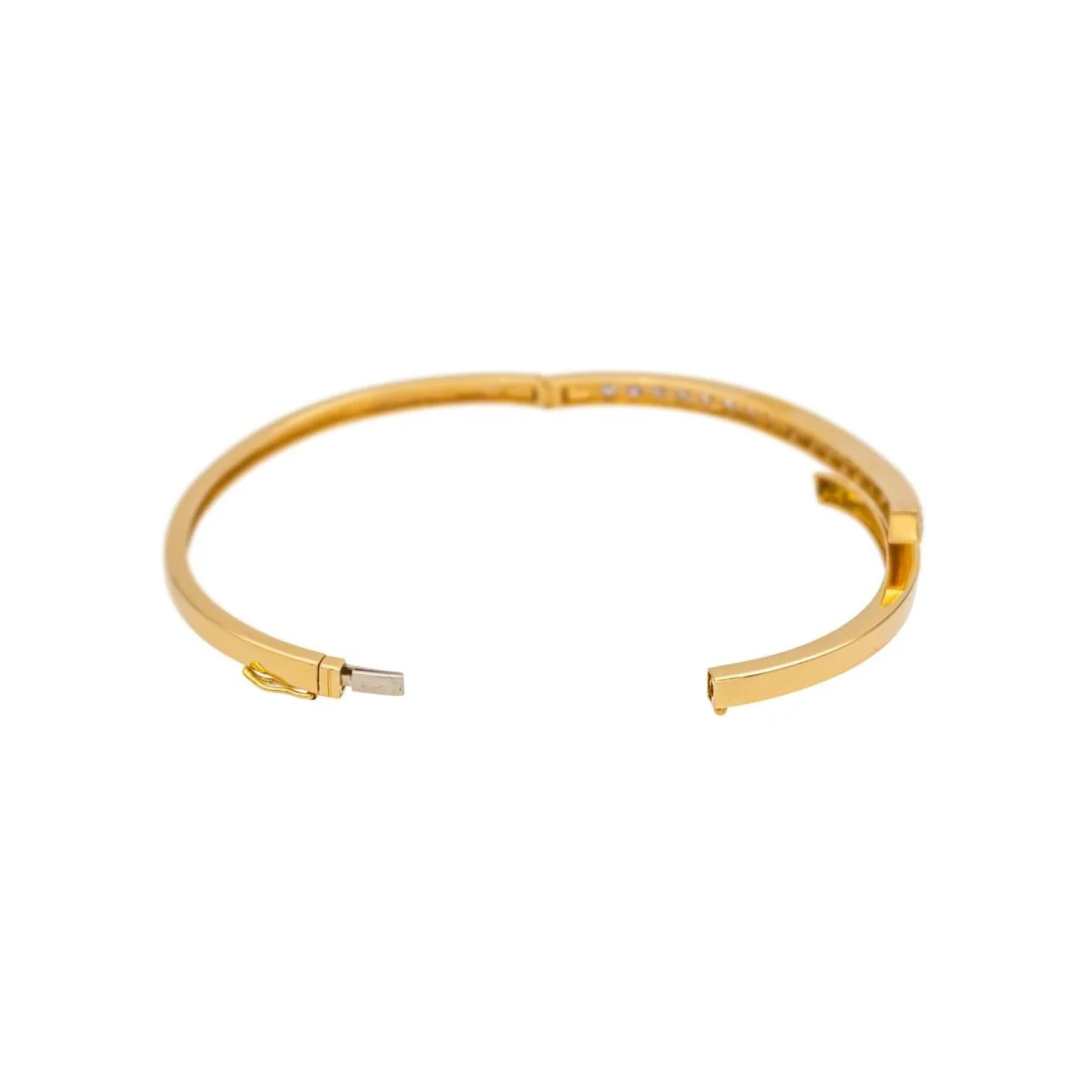 Bracelet Jonc en or jaune et diamants - Image 6