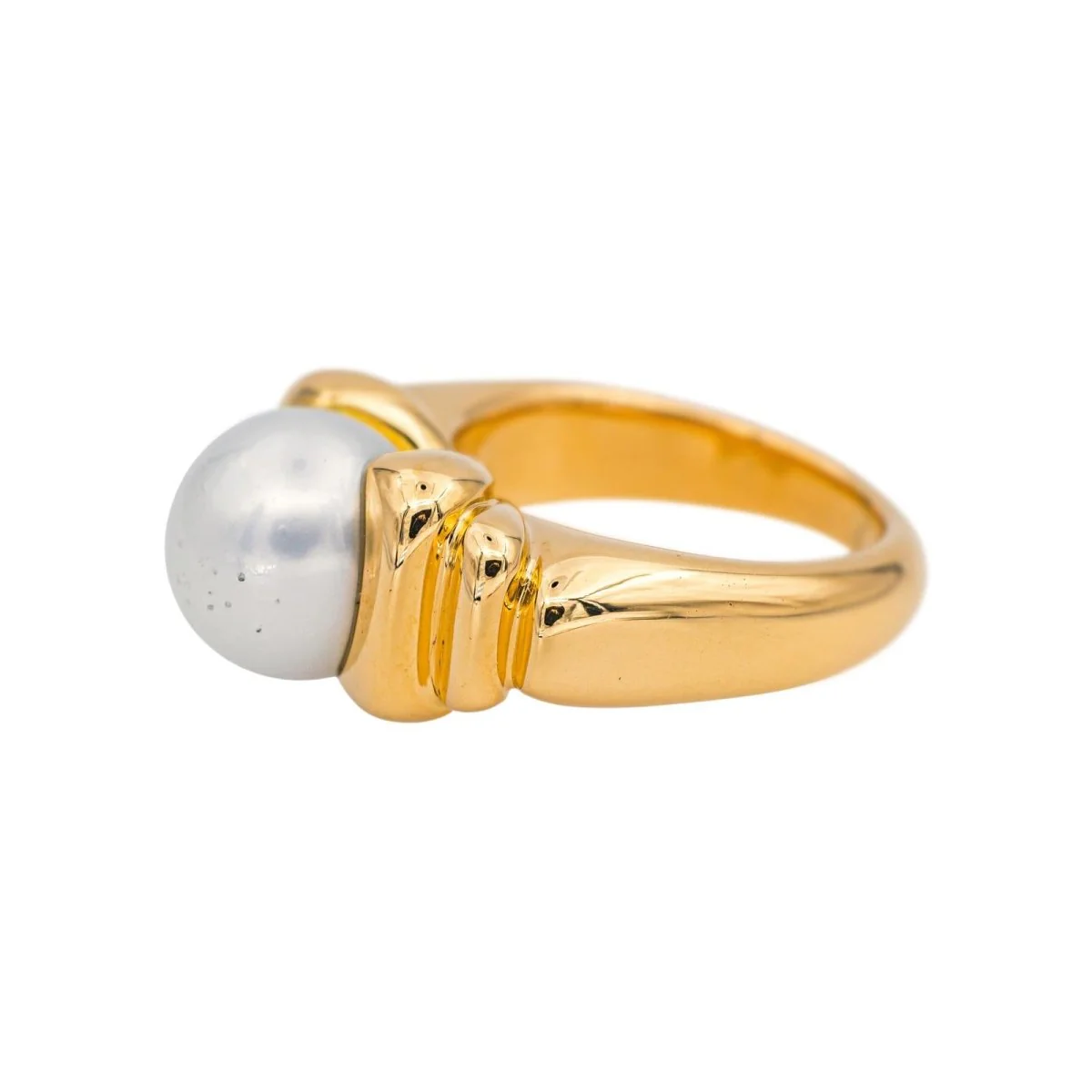 Bague Cocktail CHAUMET en or jaune et perle - Image 4