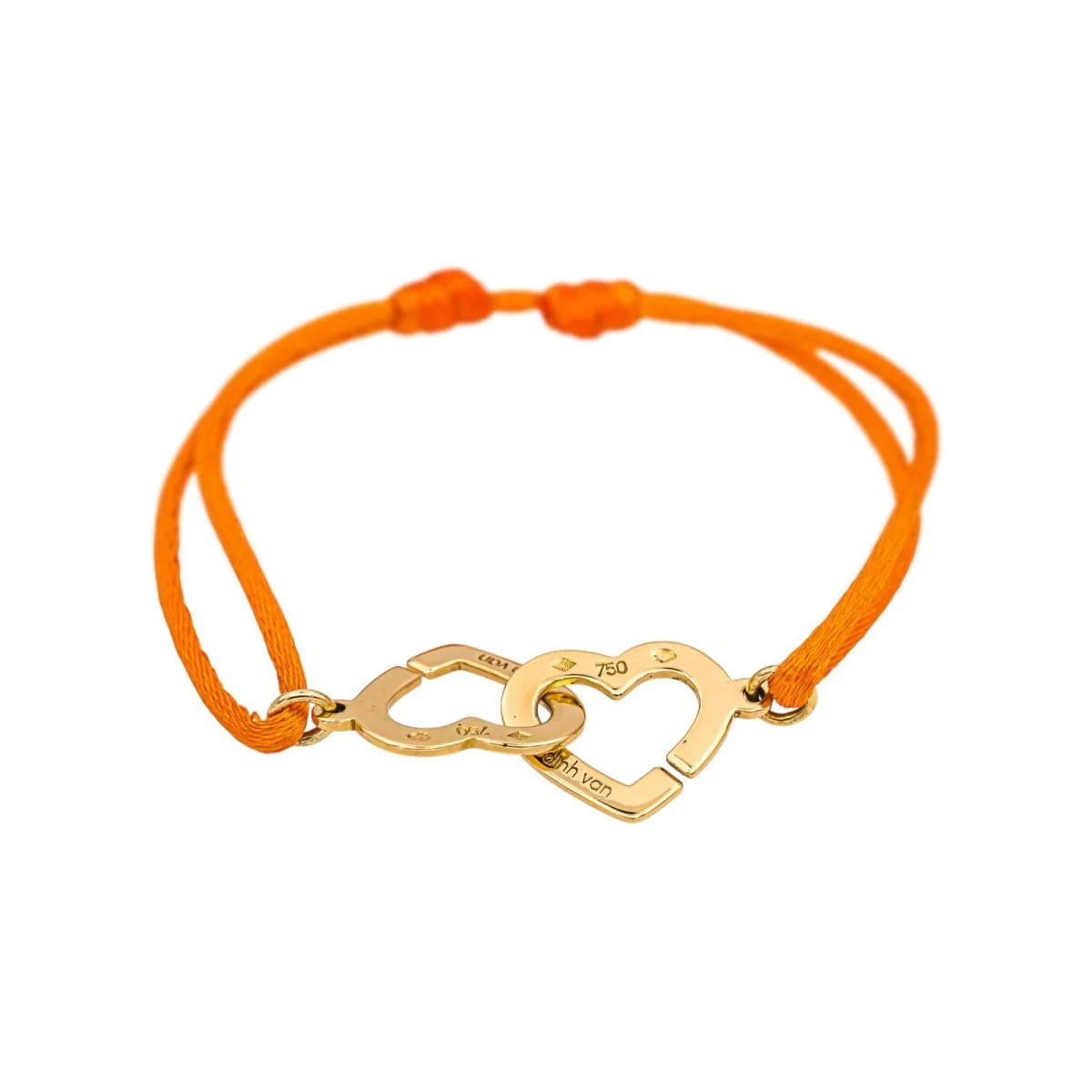 Bracelet Souple DINH VAN "Double Cœur R13" en or jaune
