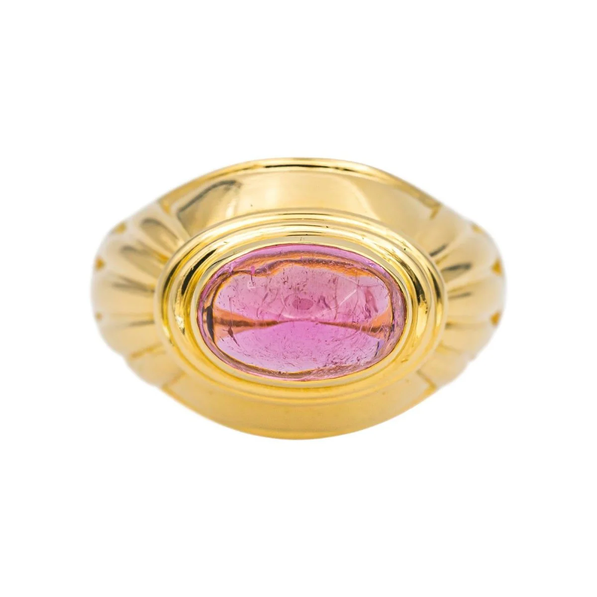 Bague Dôme BOUCHERON "Jaïpur" en or jaune et tourmaline