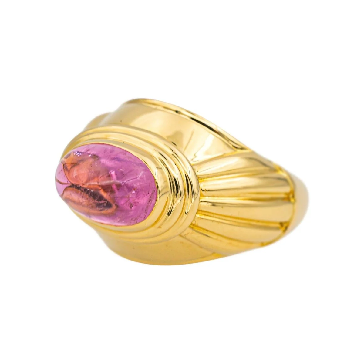 Bague Dôme BOUCHERON "Jaïpur" en or jaune et tourmaline - Image 3