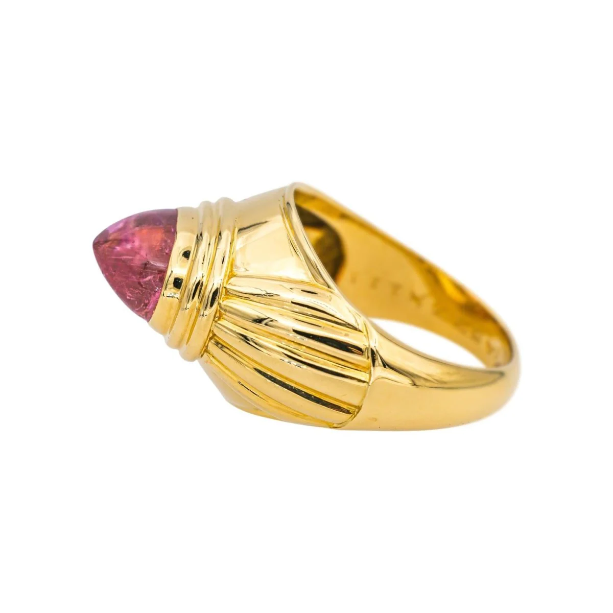 Bague Dôme BOUCHERON "Jaïpur" en or jaune et tourmaline - Image 4