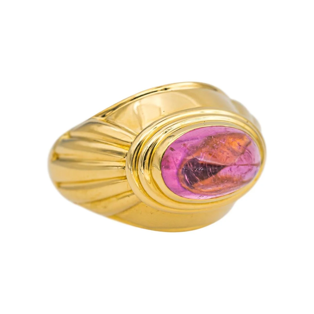Bague Dôme BOUCHERON "Jaïpur" en or jaune et tourmaline - Image 6