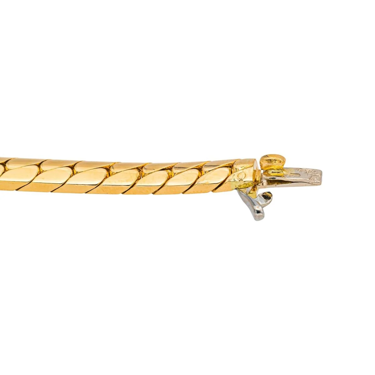 Bracelet Maille BOUCHERON en or jaune, émeraudes et diamants - Image 6