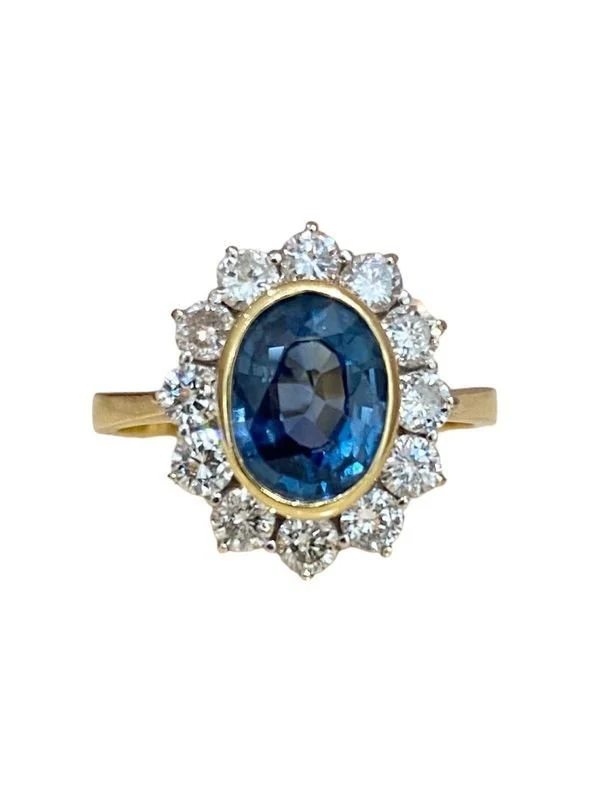 Bague Pompadour, en or 18k, saphir et diamants