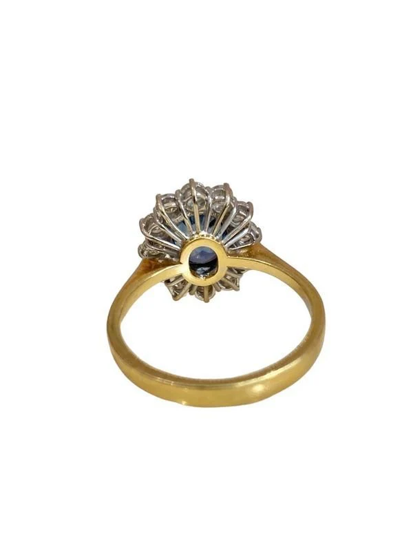 Bague Pompadour, en or 18k, saphir et diamants - Image 4