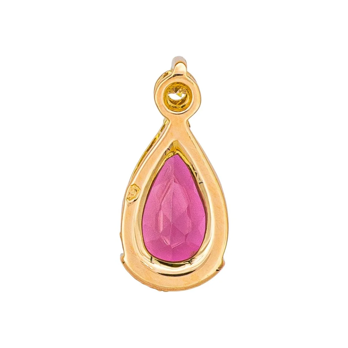 Pendentif en or rose, tourmaline et diamant - Image 4