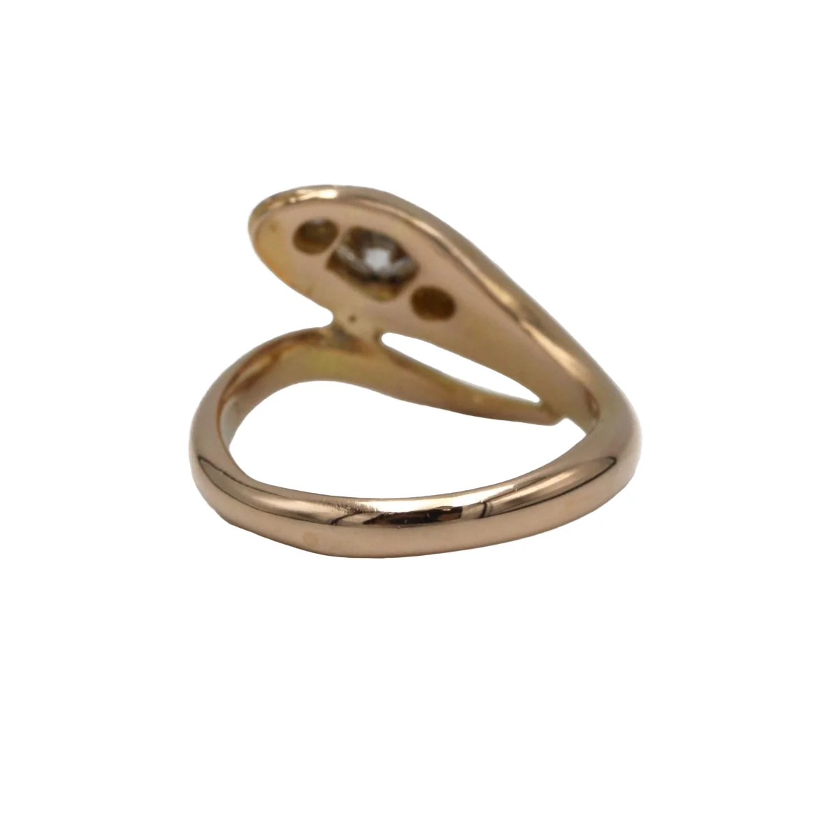 Bague en or rose et diamants - Image 3