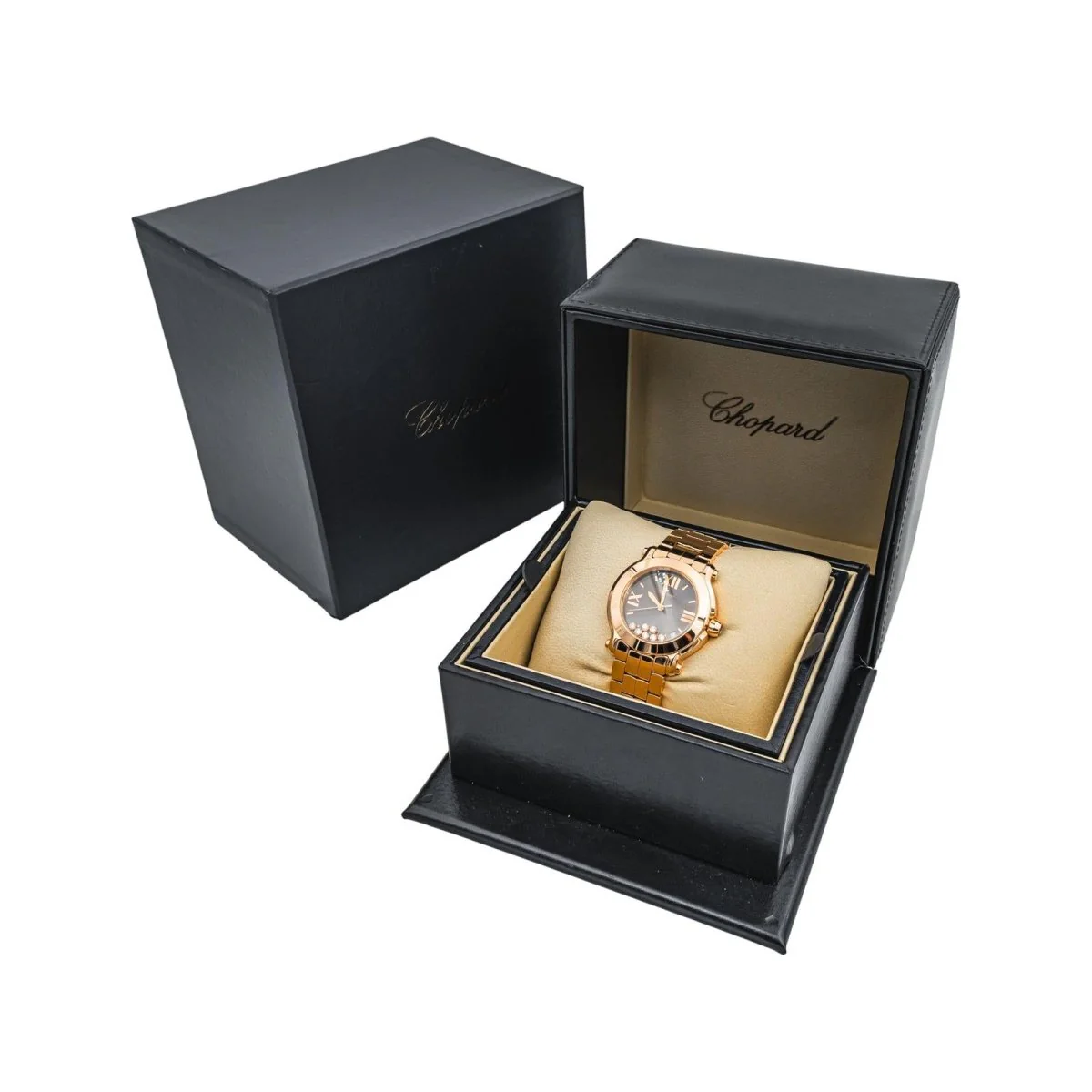 Montre CHOPARD "Happy Sport" en or rose, quartz et diamants - Image 8