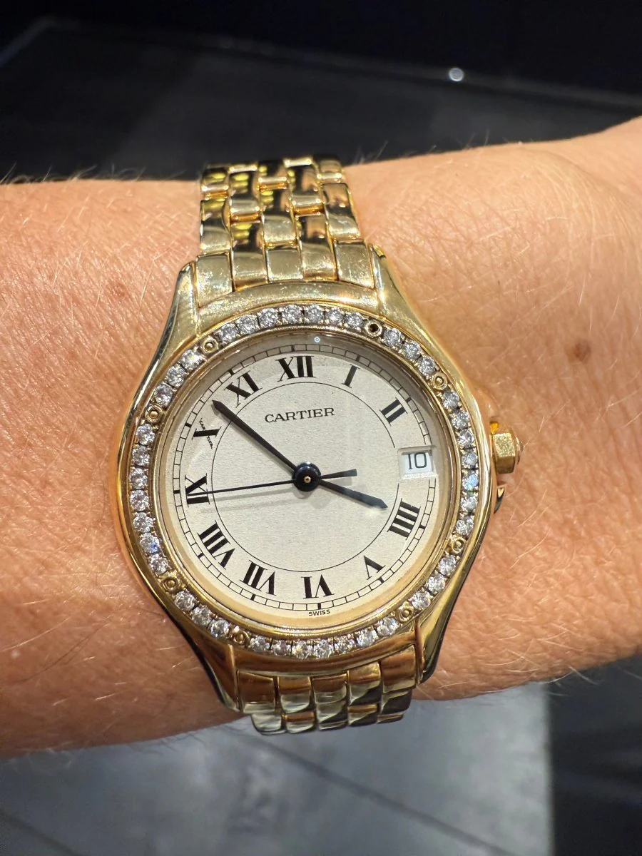 Cartier - Montre « Cougar » - Or Jaune et Diamants - Image 8