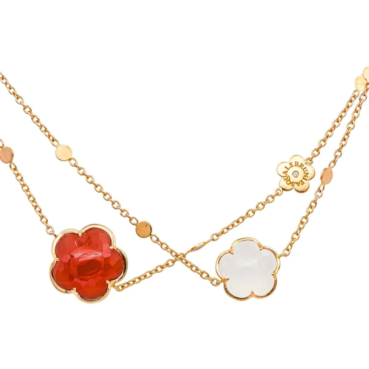 Collier Sautoir PASQUALE BRUNI "Bon Ton" en or rose, cornaline et quartz - Image 3