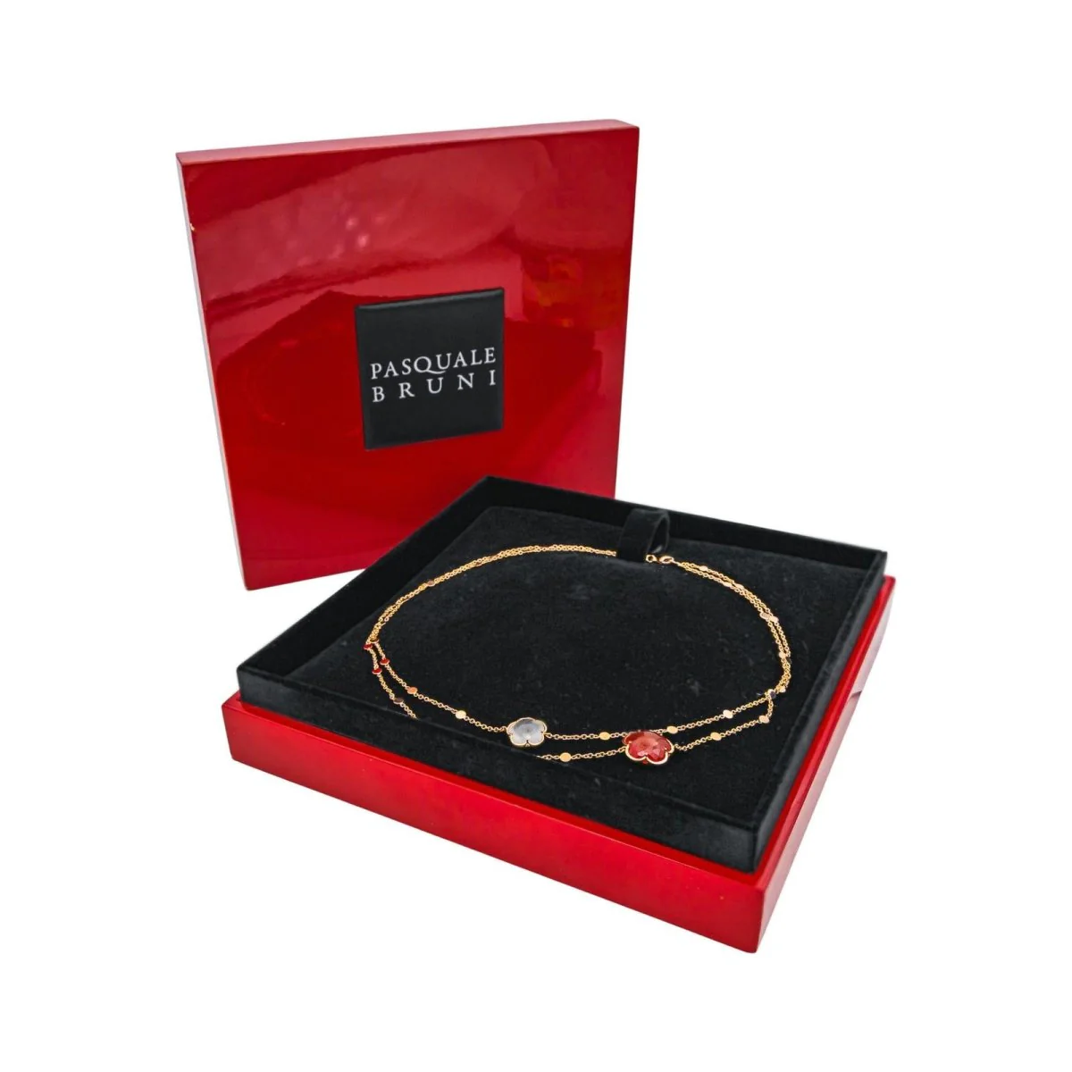 Collier Sautoir PASQUALE BRUNI "Bon Ton" en or rose, cornaline et quartz - Image 7