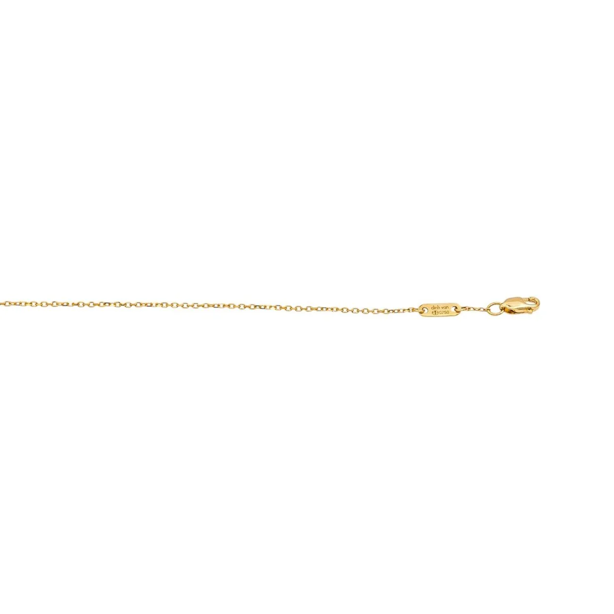 Collier Pendentif DINH VAN "Cube" en or jaune et saphir - Image 7
