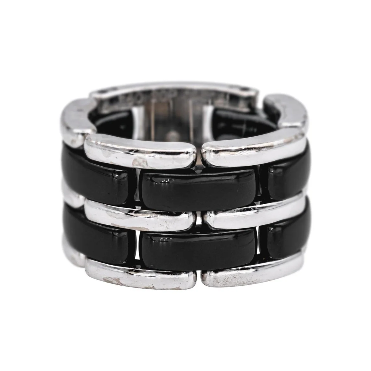 Bague Bandeau CHANEL "Ultra" en or blanc et céramique - Image 3