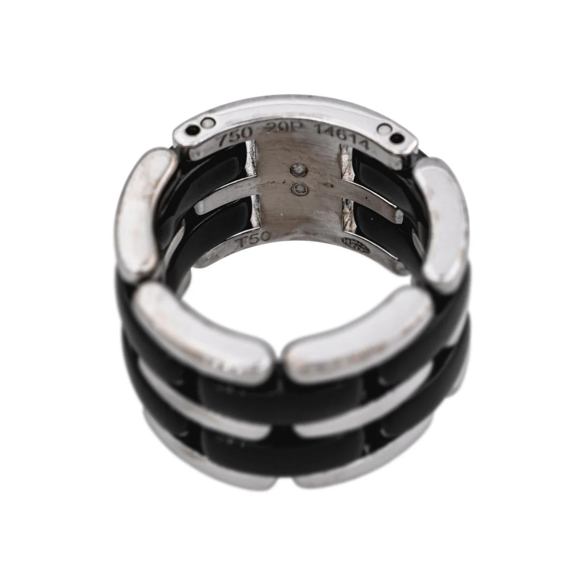 Bague Bandeau CHANEL "Ultra" en or blanc et céramique - Image 5