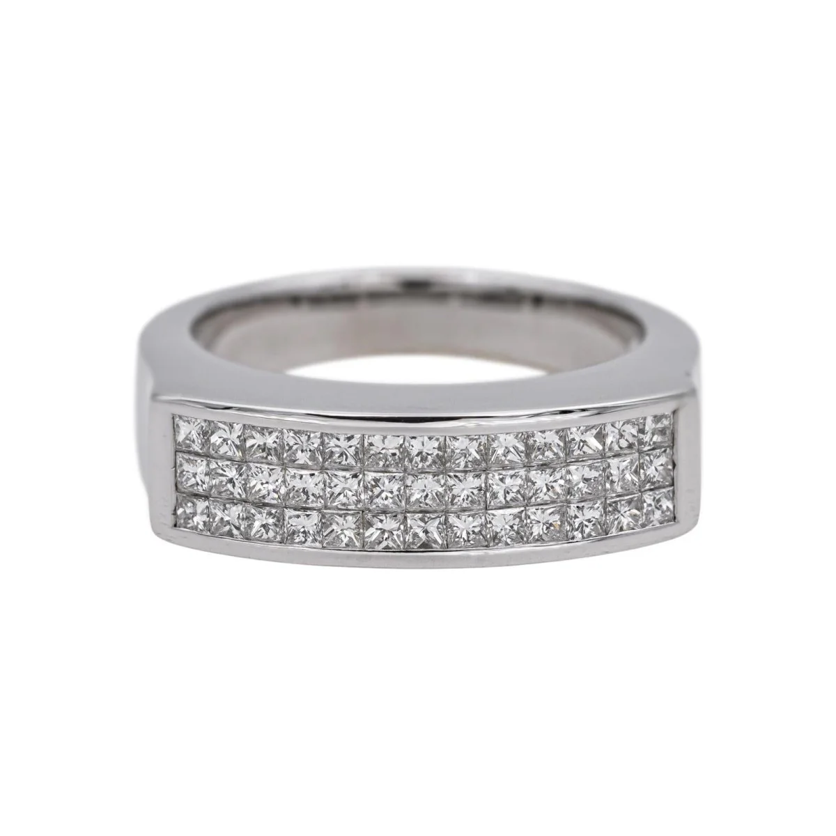 Bague en or blanc et diamants