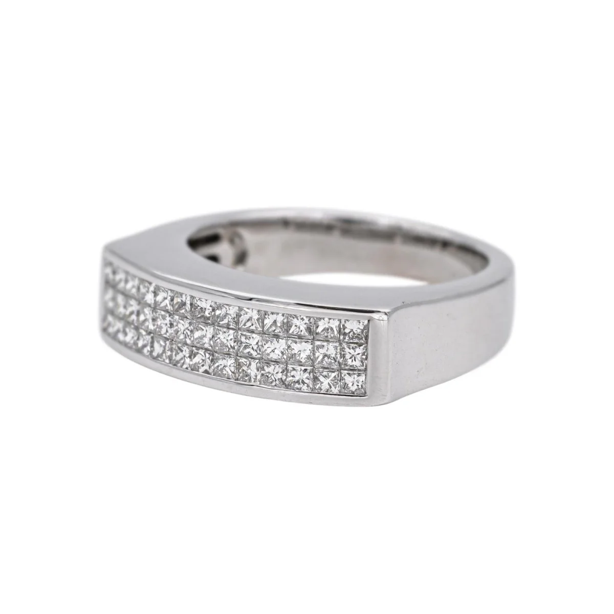 Bague en or blanc et diamants - Image 3