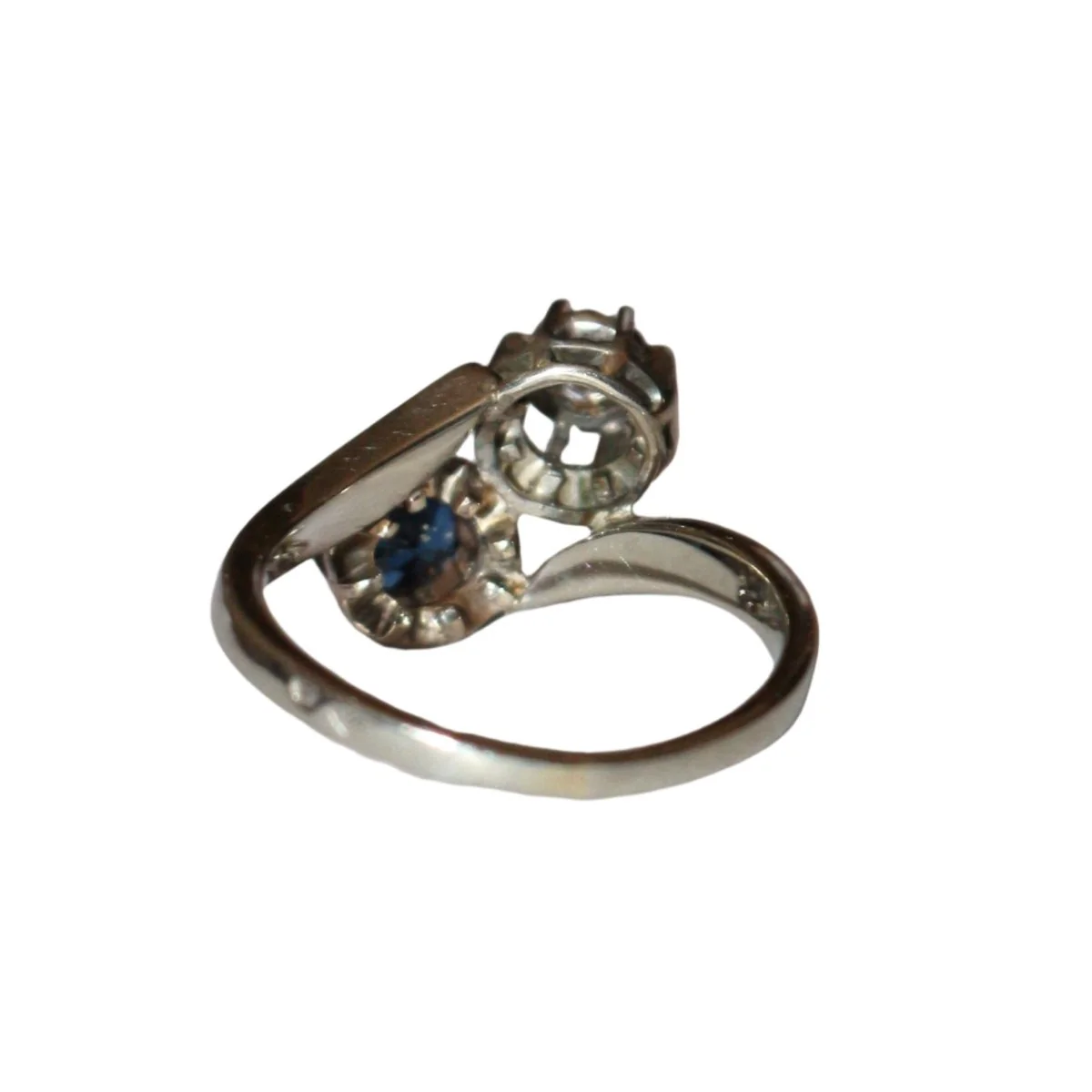 Bague Toi Et Moi  en or gris, saphir et diamant - Image 5